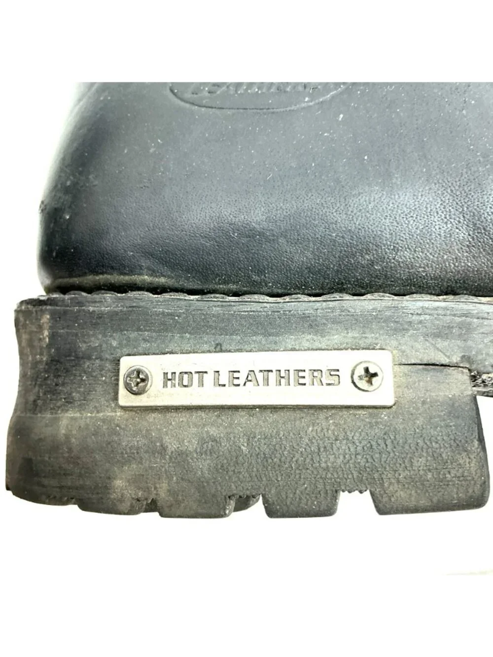 Hot Leathers BTM1019 Leather 12” Tall Motorcycle Boots Mens 11 Black